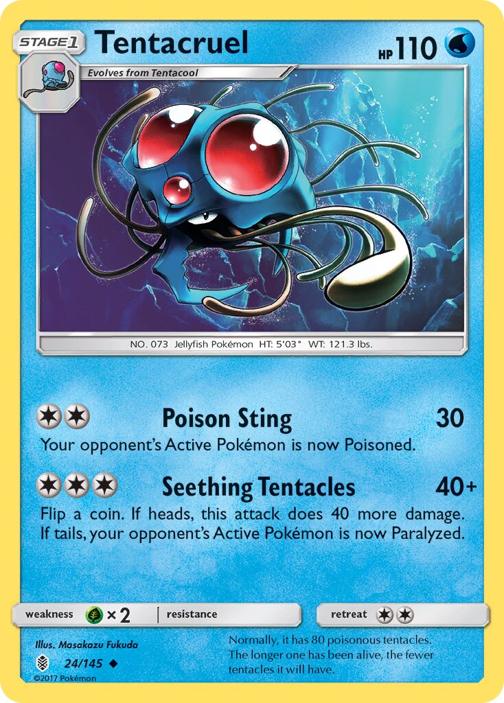 Tentacruel 024/145 — Guardians Rising (English Pokémon TCG card)