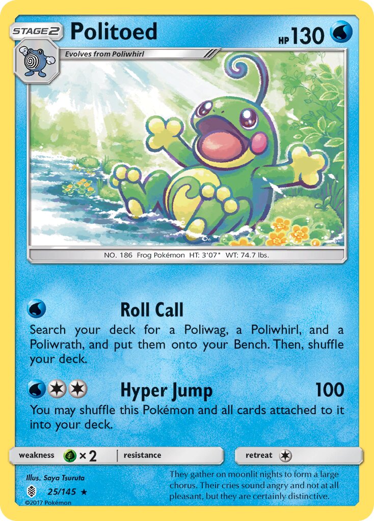 Politoed 025/145 — Guardians Rising (English Pokémon TCG card)