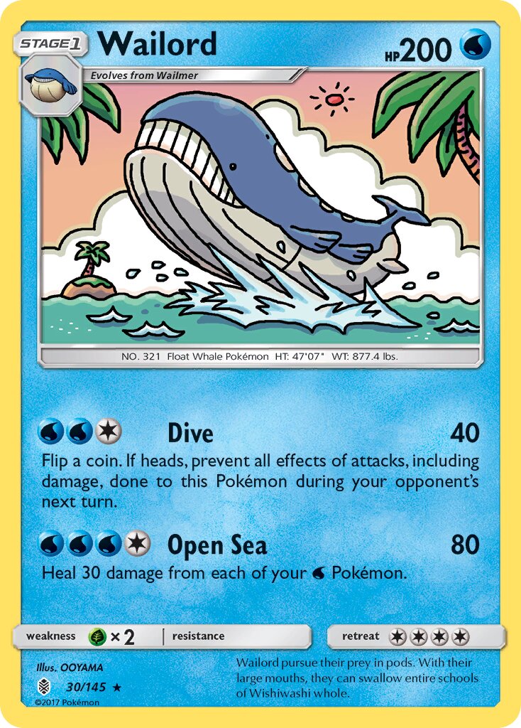 Wailord 030/145 — Guardians Rising (English Pokémon TCG card)
