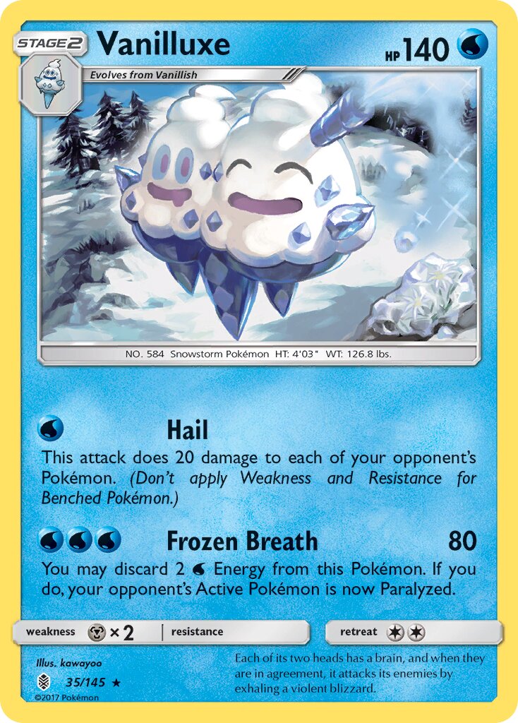 Vanilluxe 035/145 — Guardians Rising (English Pokémon TCG card)