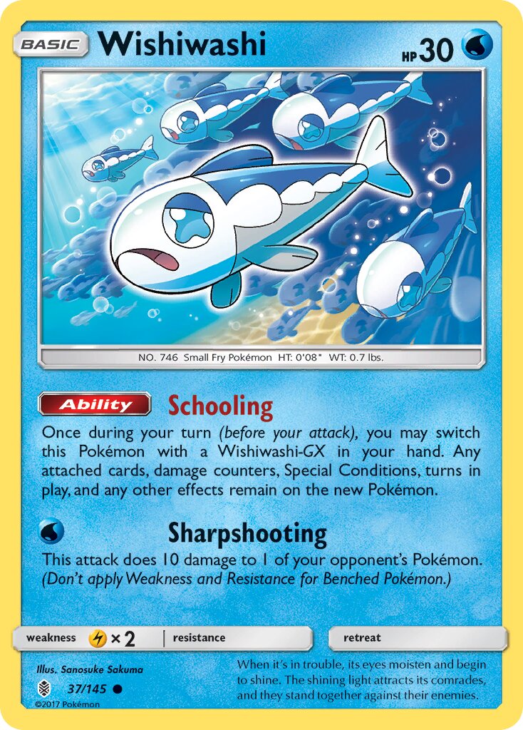 Wishiwashi 037/145 — Guardians Rising (English Pokémon TCG card)