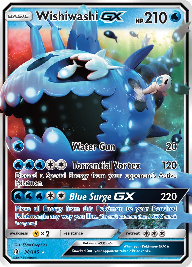 Wishiwashi-GX 038/145 — Guardians Rising (English Pokémon TCG card)