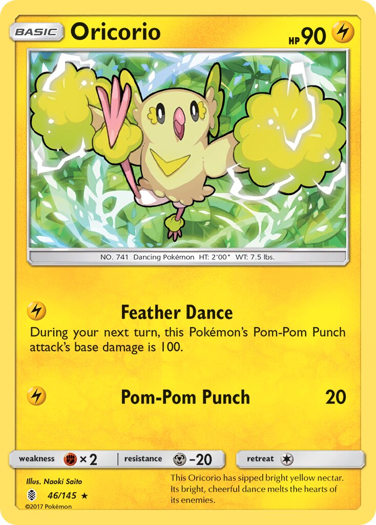 Oricorio 046/145 — Guardians Rising (English Pokémon TCG card)