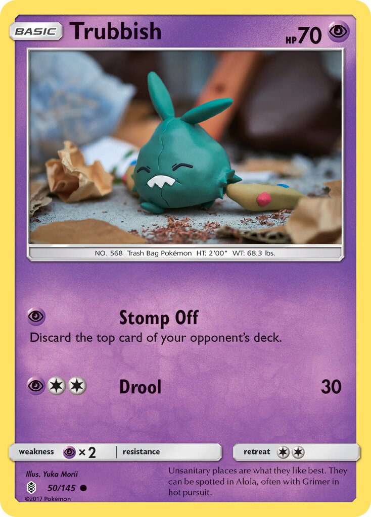 Trubbish 050/145 — Guardians Rising (English Pokémon TCG card)