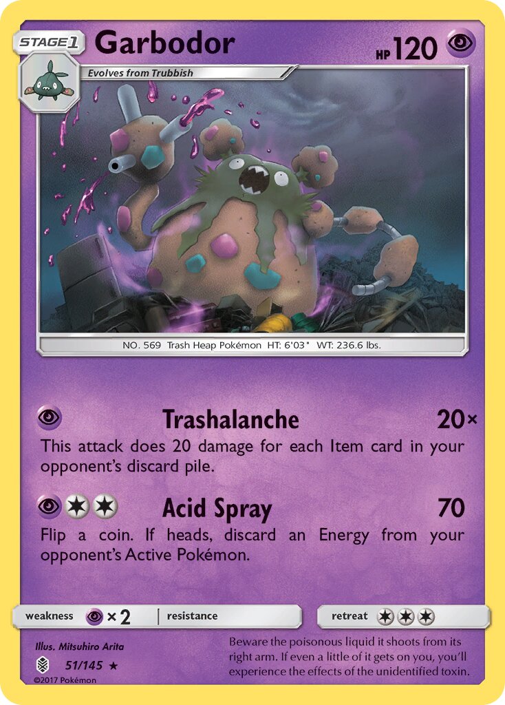 Garbodor 051/145 — Guardians Rising (English Pokémon TCG card)