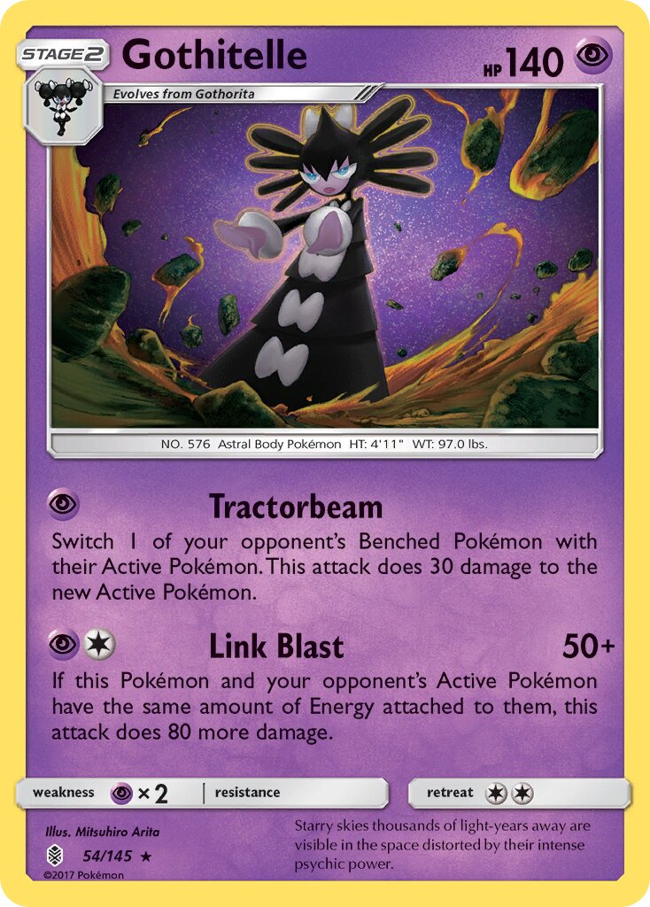 Gothitelle 054/145 — Guardians Rising (English Pokémon TCG card)