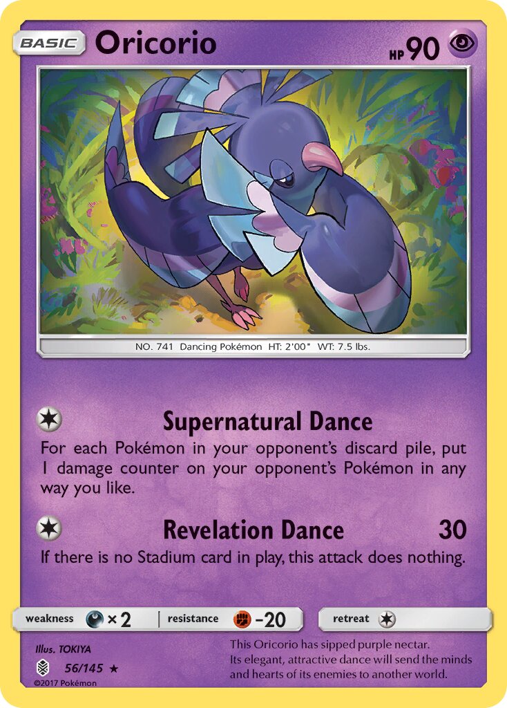 Oricorio 056/145 — Guardians Rising (English Pokémon TCG card)