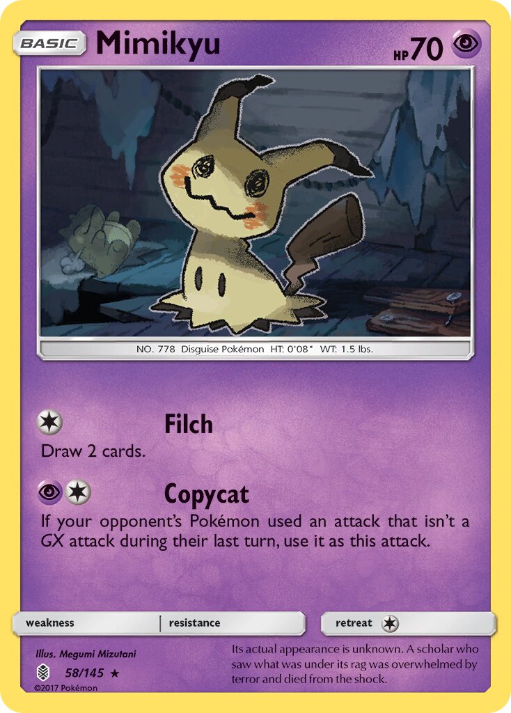 Mimikyu 058/145 — Guardians Rising (English Pokémon TCG card)