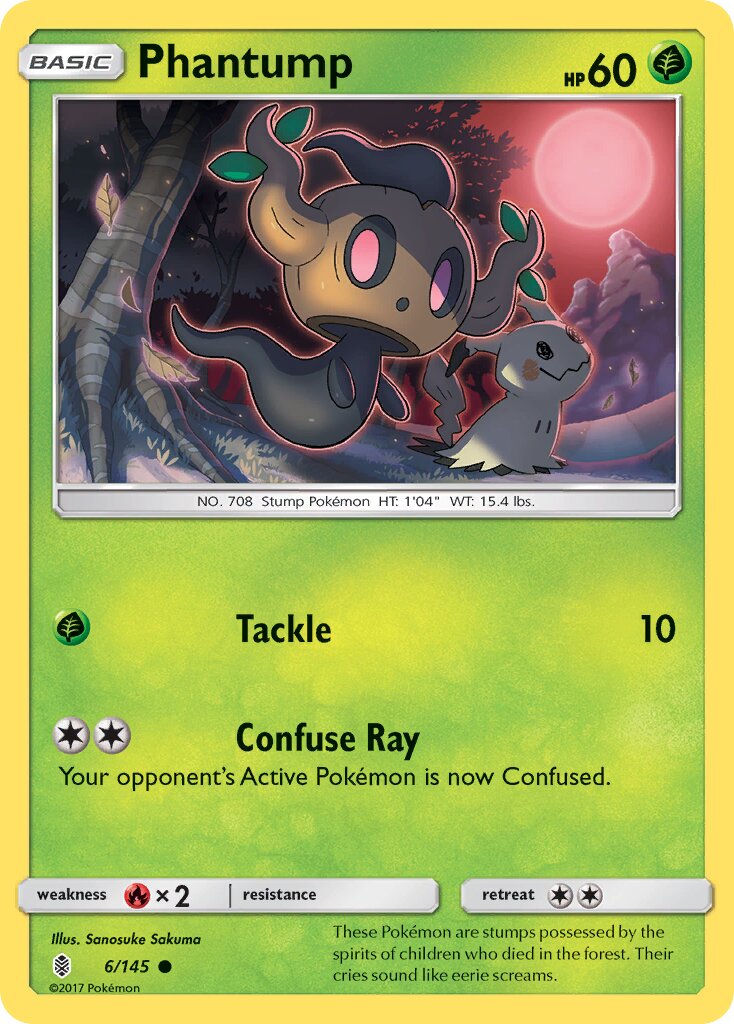 Phantump 006/145 — Guardians Rising (English Pokémon TCG card)