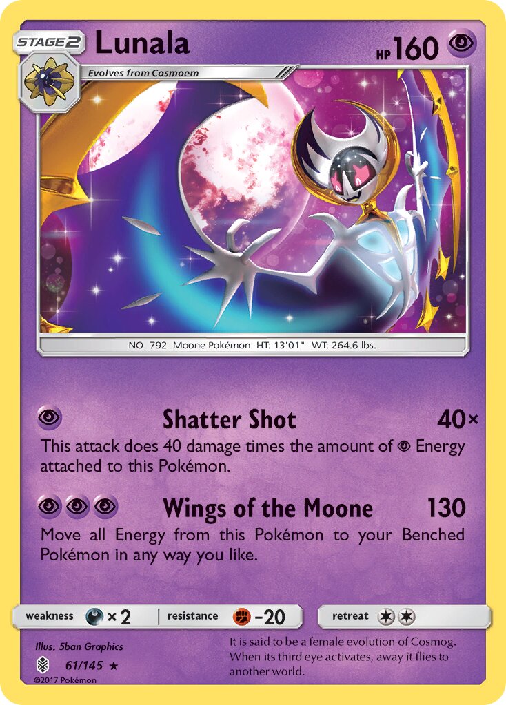Lunala 061/145 — Guardians Rising (English Pokémon TCG card)