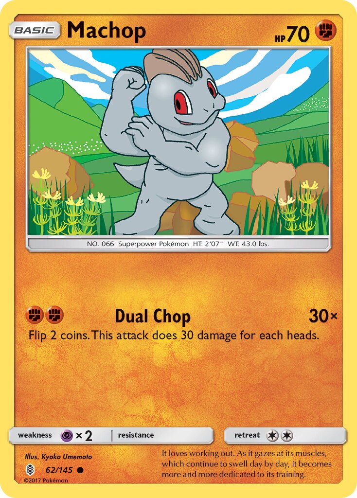 Machop 062/145 — Guardians Rising (English Pokémon TCG card)