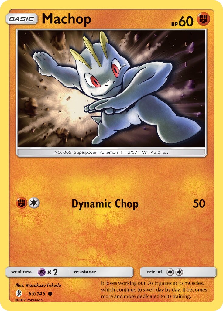 Machop 063/145 — Guardians Rising (English Pokémon TCG card)