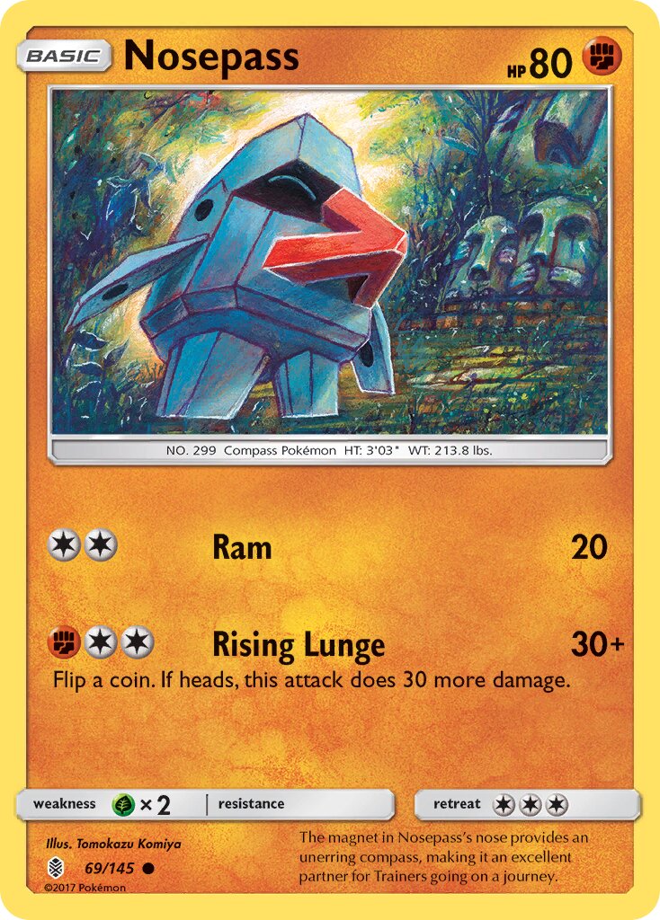 Nosepass 069/145 — Guardians Rising (English Pokémon TCG card)