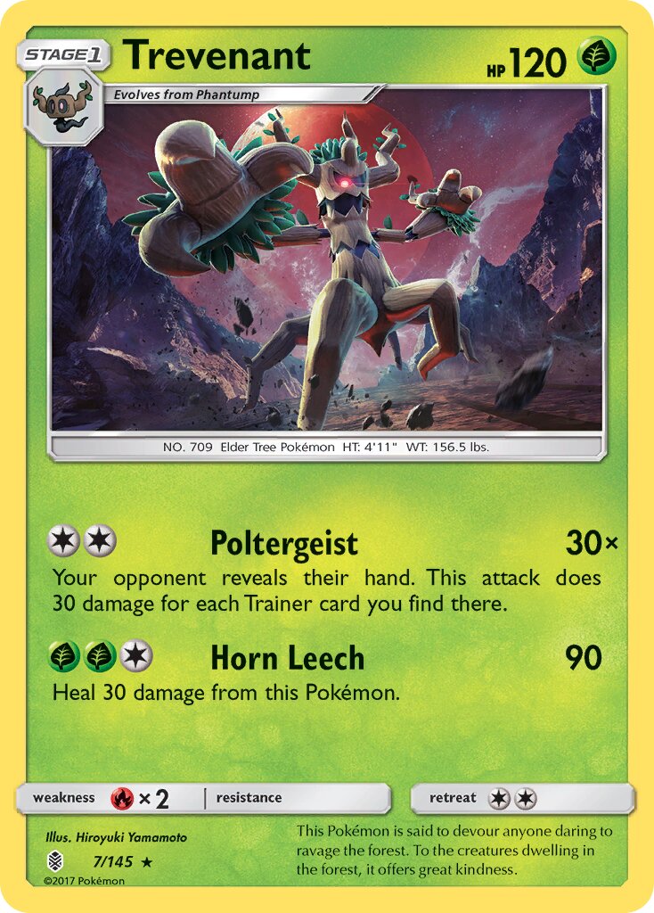 Trevenant 007/145 — Guardians Rising (English Pokémon TCG card)