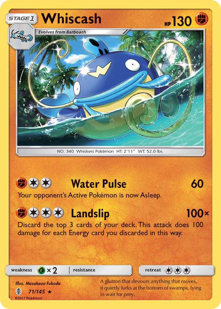 Whiscash 071/145 — Guardians Rising (English Pokémon TCG card)