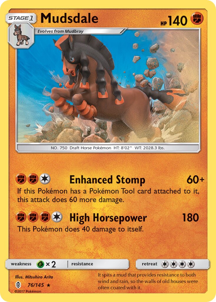 Mudsdale 076/145 — Guardians Rising (English Pokémon TCG card)