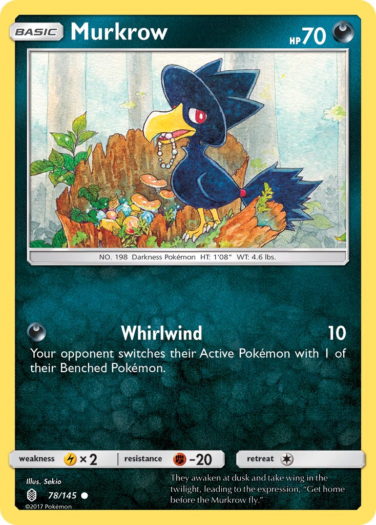 Murkrow 078/145 — Guardians Rising (English Pokémon TCG card)