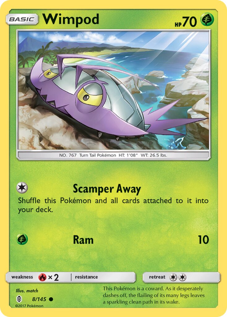 Wimpod 008/145 — Guardians Rising (English Pokémon TCG card)