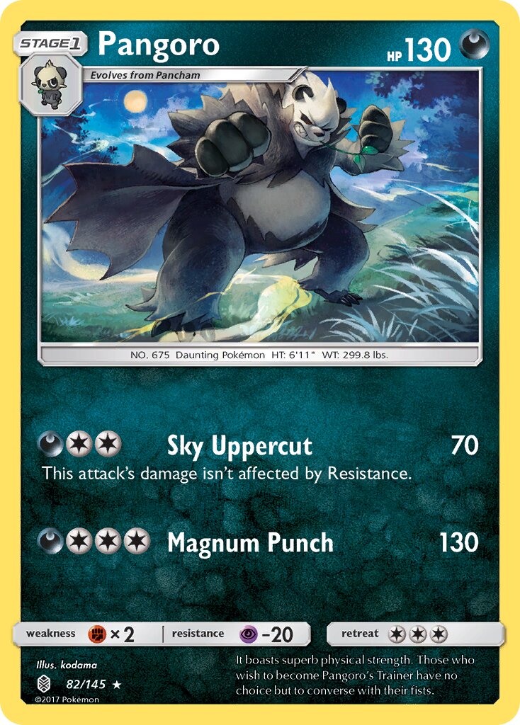 Pangoro 082/145 — Guardians Rising (English Pokémon TCG card)