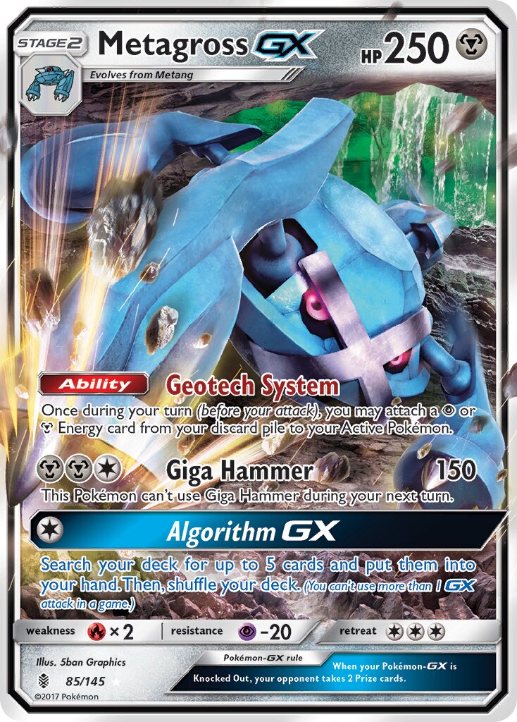 Metagross-GX 085/145 — Guardians Rising (English Pokémon TCG card)