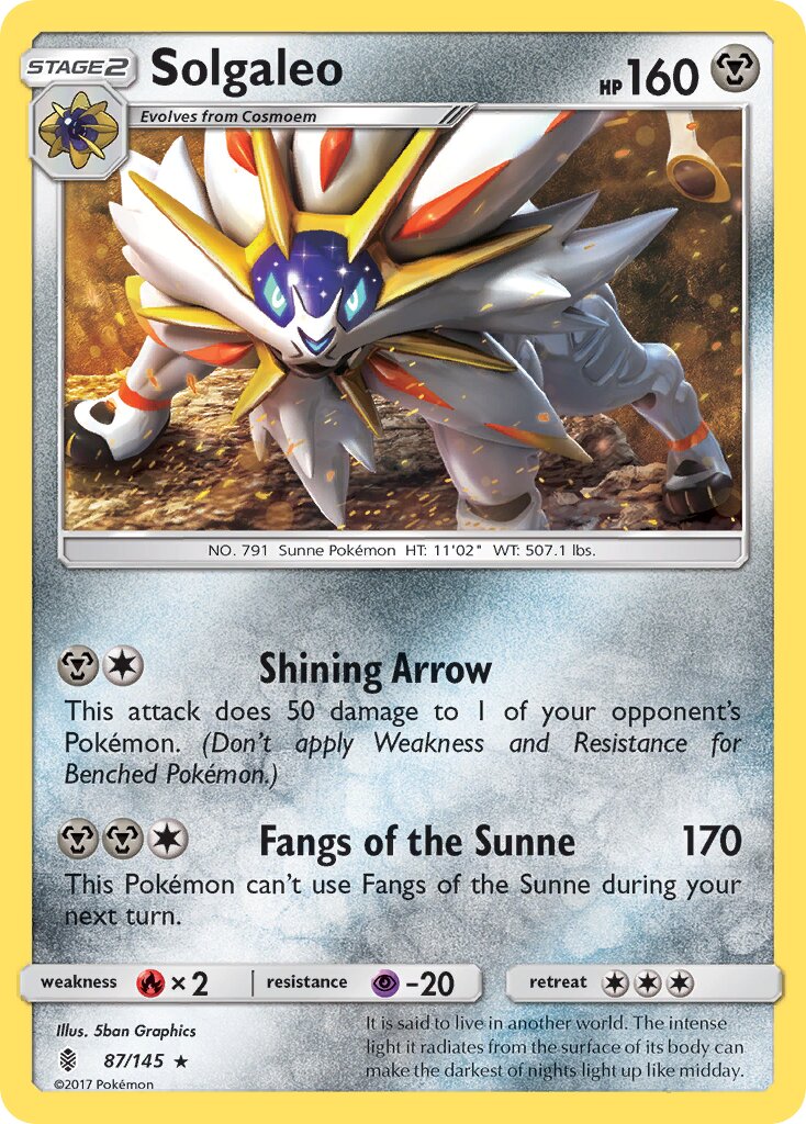 Solgaleo 087/145 — Guardians Rising (English Pokémon TCG card)