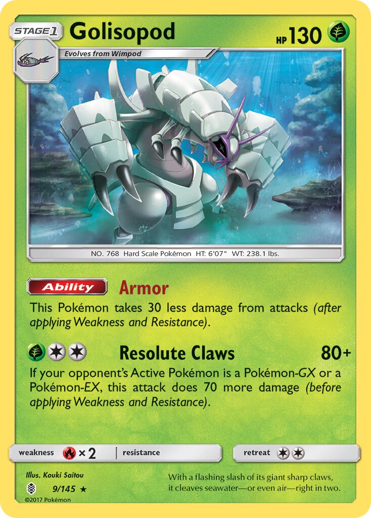 Golisopod 009/145 — Guardians Rising (English Pokémon TCG card)