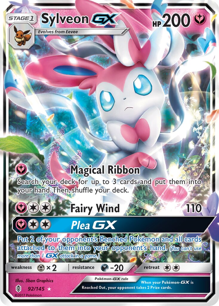 Sylveon-GX 092/145 — Guardians Rising (English Pokémon TCG card)