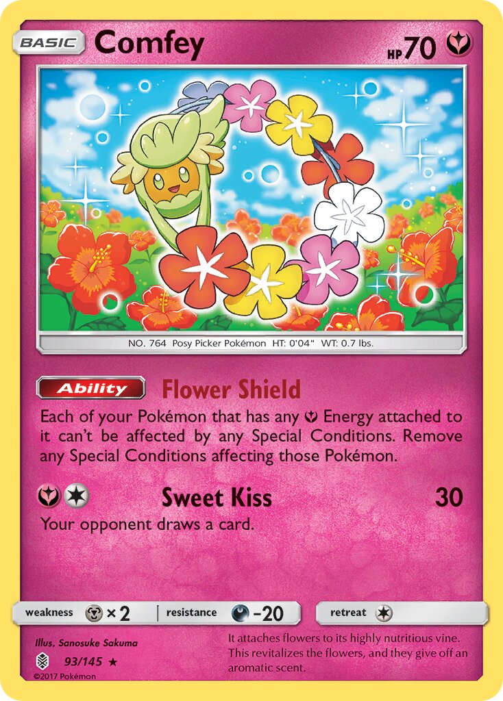 Comfey 093/145 — Guardians Rising (English Pokémon TCG card)