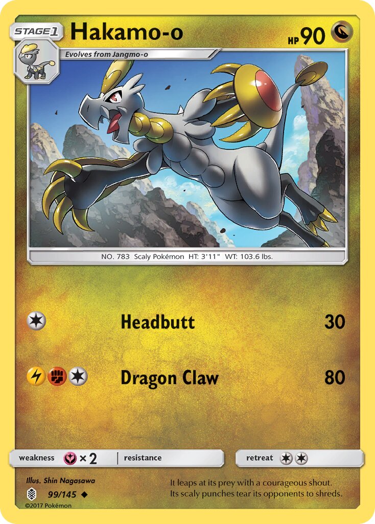 Hakamo-o 099/145 — Guardians Rising (English Pokémon TCG card)