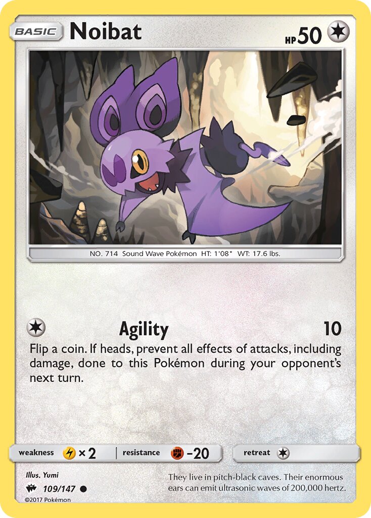 Noibat 109/147 — Burning Shadows (English Pokémon TCG card)
