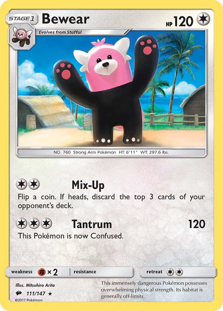 Bewear 111/147 — Burning Shadows (English Pokémon TCG card)