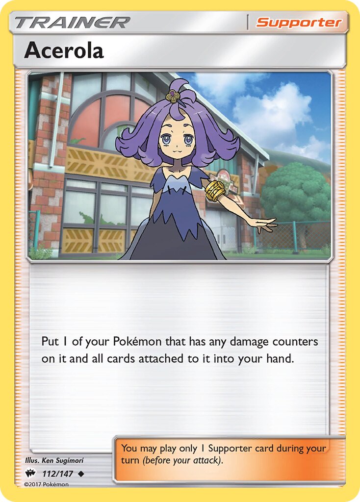Acerola 112/147 — Burning Shadows (English Pokémon TCG card)
