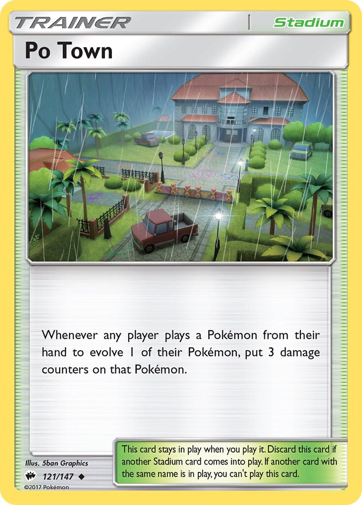 Po Town 121/147 — Burning Shadows (English Pokémon TCG card)