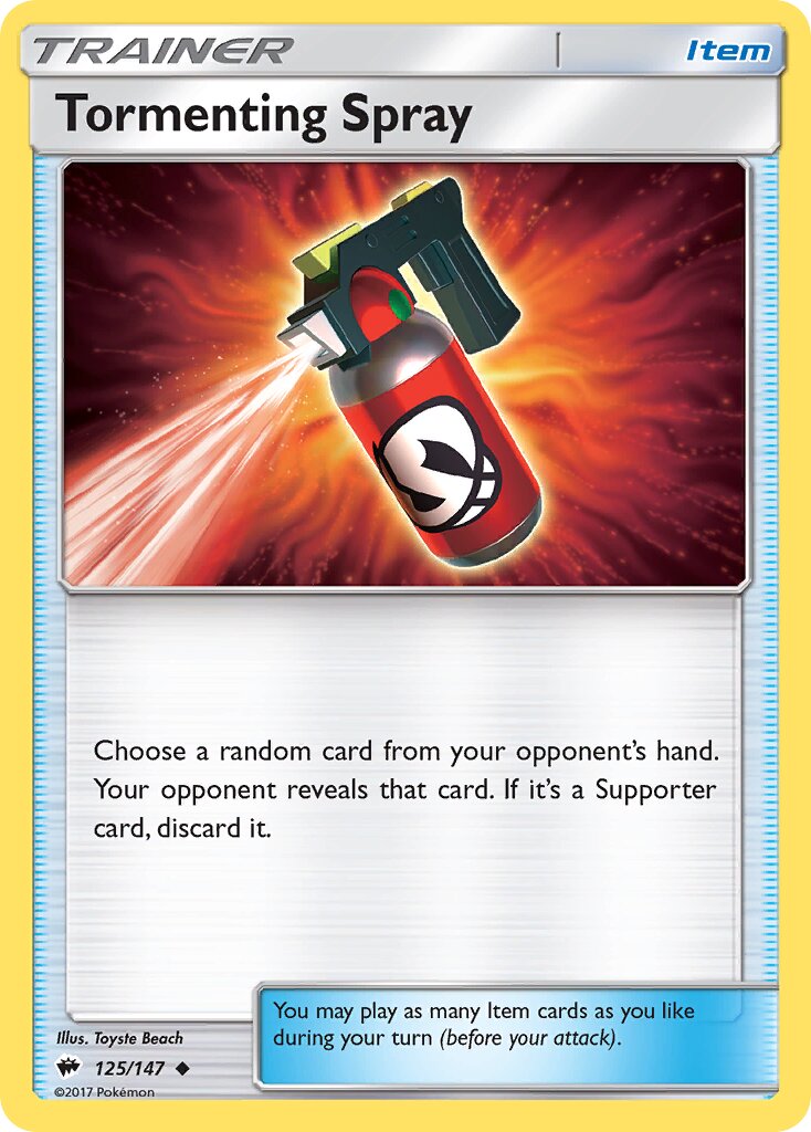 Tormenting Spray 125/147 — Burning Shadows (English Pokémon TCG card)