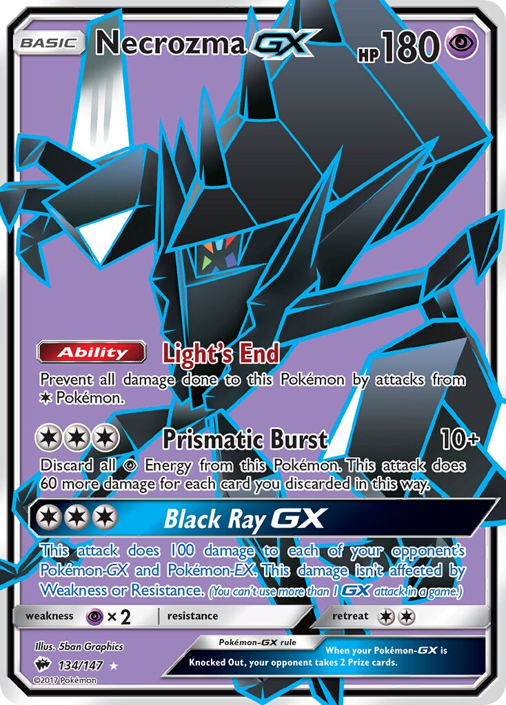 Necrozma-GX 134/147 — Burning Shadows (English Pokémon TCG card)