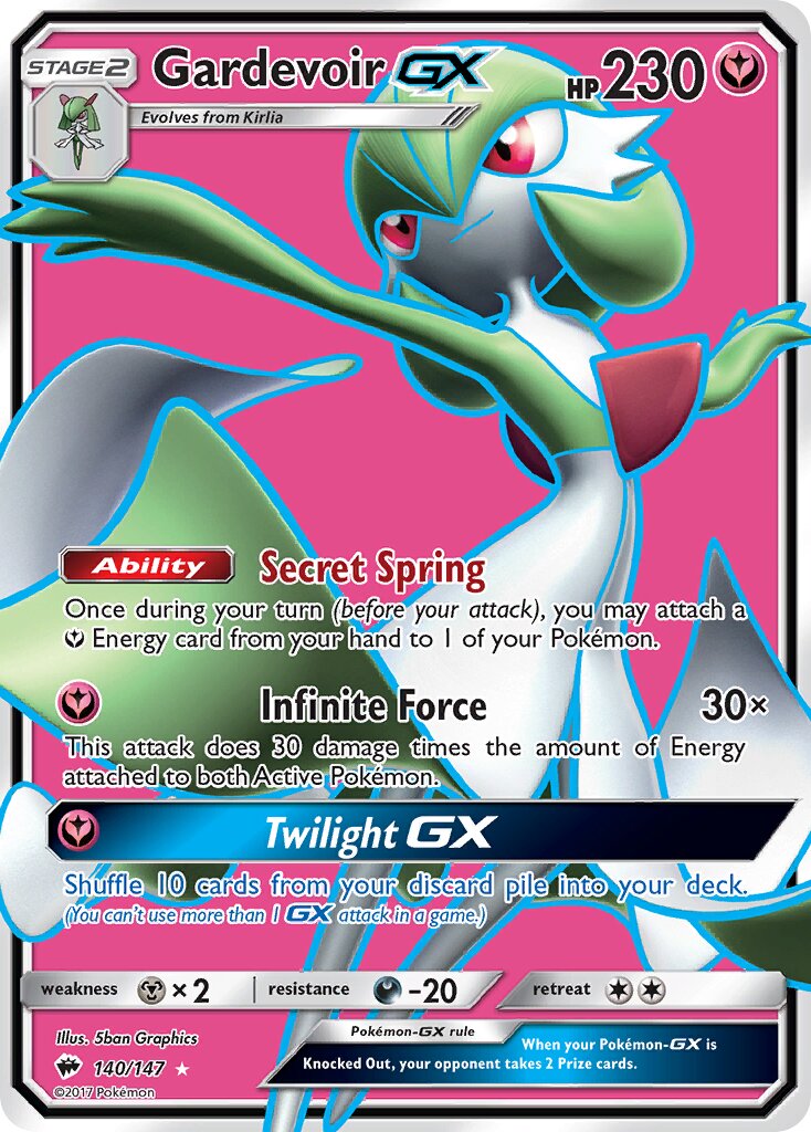 Gardevoir-GX 140/147 — Burning Shadows (English Pokémon TCG card)