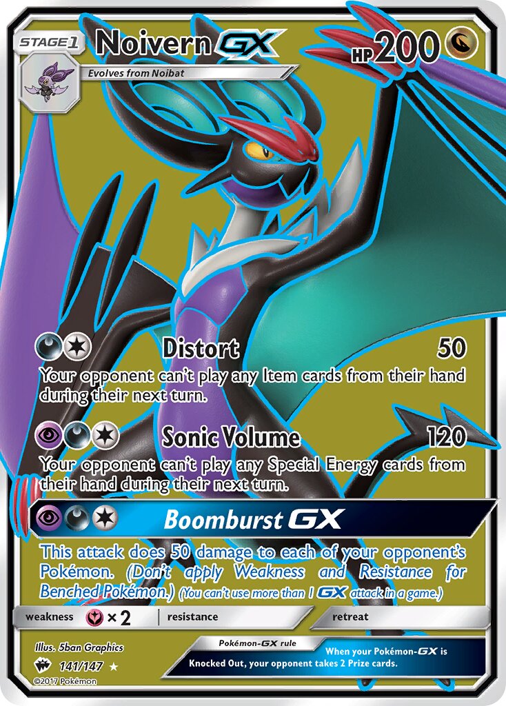 Noivern-GX 141/147 — Burning Shadows (English Pokémon TCG card)