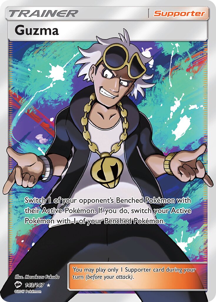 Guzma 143/147 — Burning Shadows (English Pokémon TCG card)