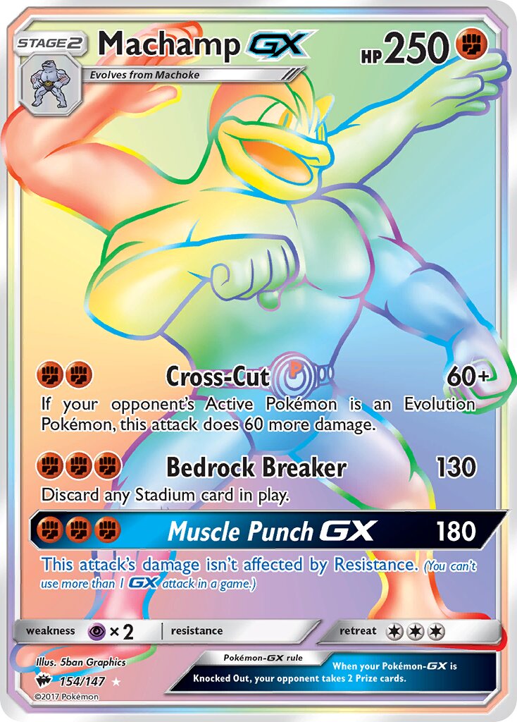 Machamp-GX 154/147 — Burning Shadows (English Pokémon TCG card)