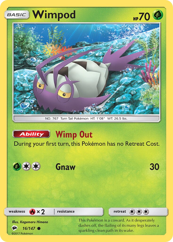 Wimpod 016/147 — Burning Shadows (English Pokémon TCG card)