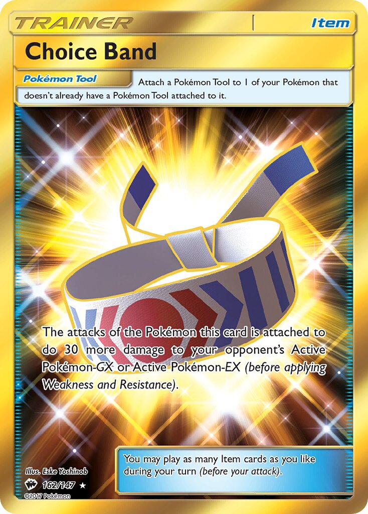 Choice Band 162/147 — Burning Shadows (English Pokémon TCG card)