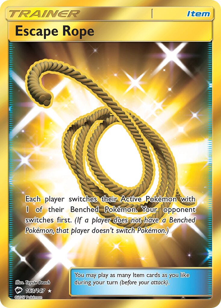 Escape Rope 163/147 — Burning Shadows (English Pokémon TCG card)