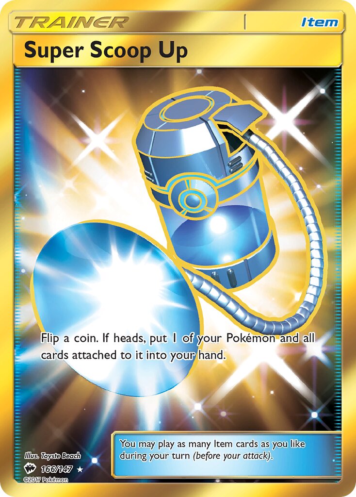 Super Scoop Up 166/147 — Burning Shadows (English Pokémon TCG card)