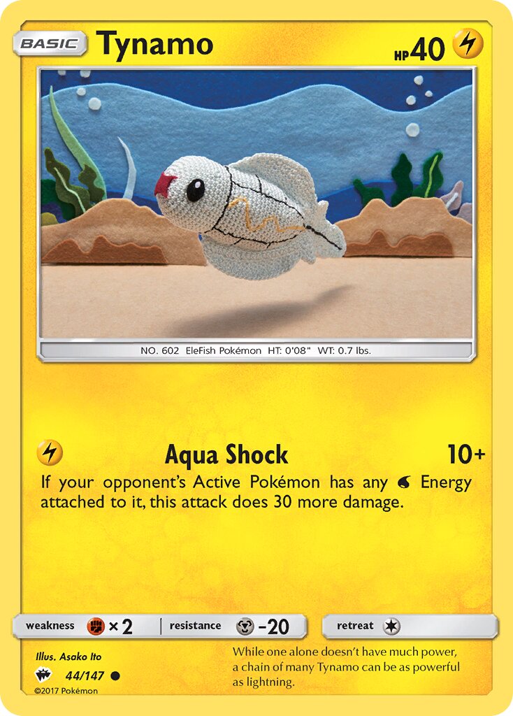 Tynamo 044/147 — Burning Shadows (English Pokémon TCG card)