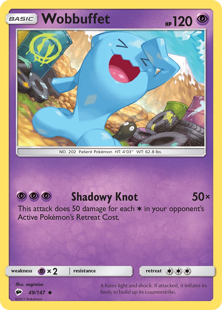 Wobbuffet 049/147 — Burning Shadows (English Pokémon TCG card)