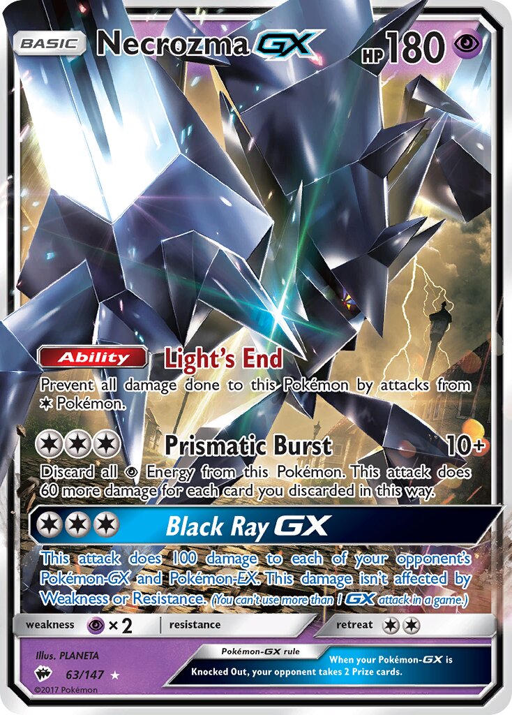 Necrozma-GX 063/147 — Burning Shadows (English Pokémon TCG card)