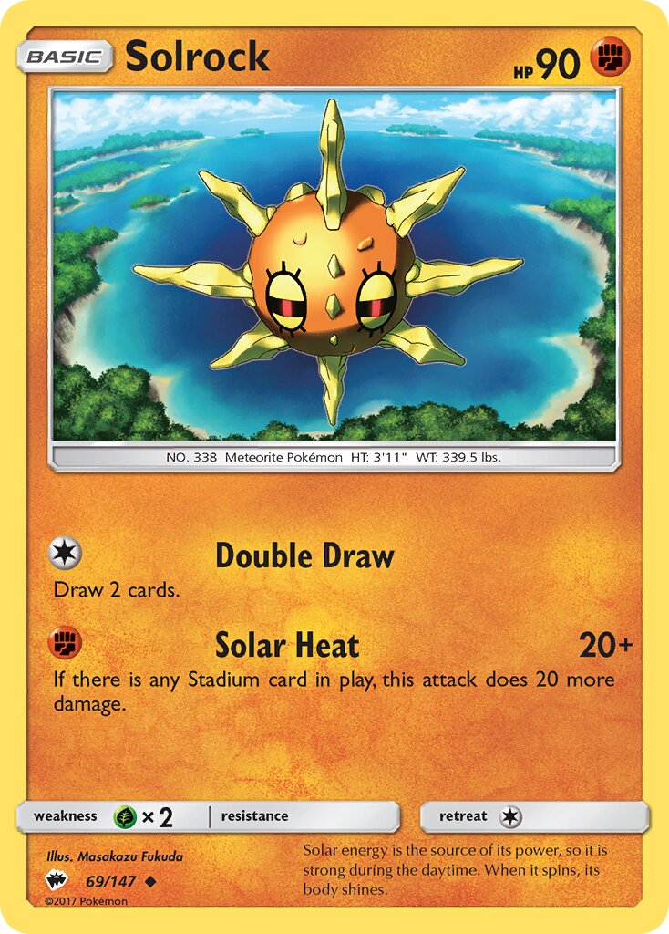Solrock 069/147 — Burning Shadows (English Pokémon TCG card)
