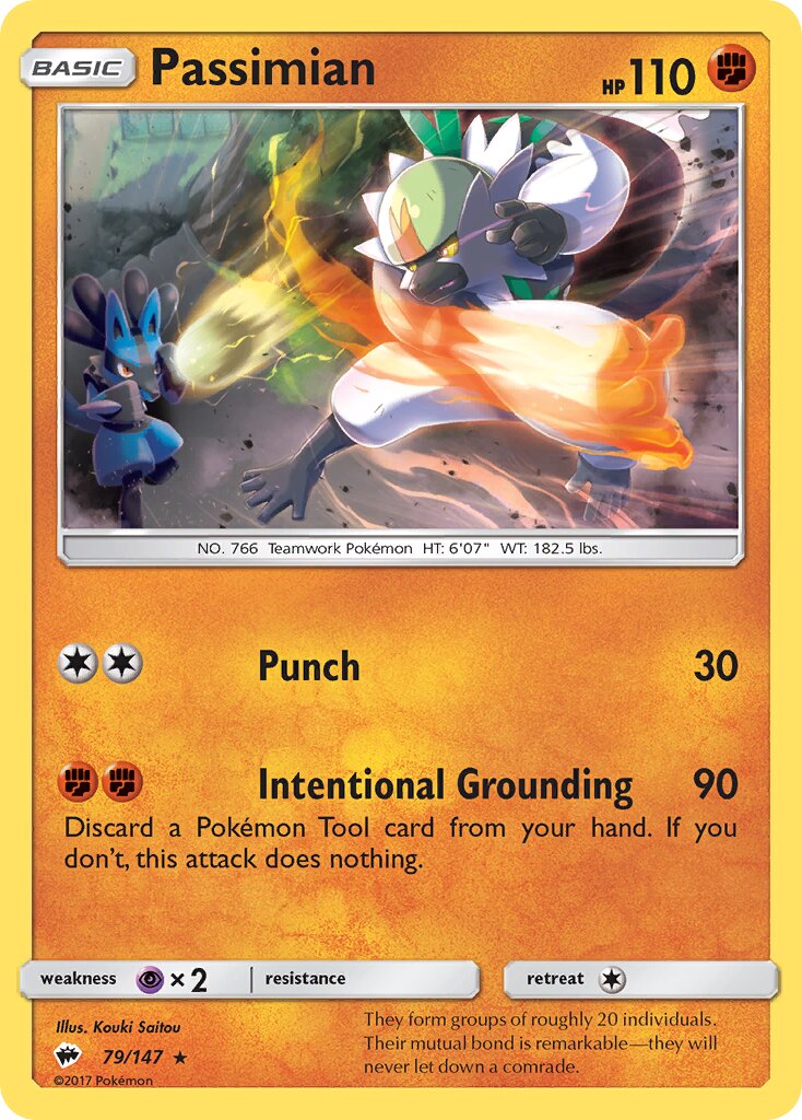 Passimian 079/147 — Burning Shadows (English Pokémon TCG card)