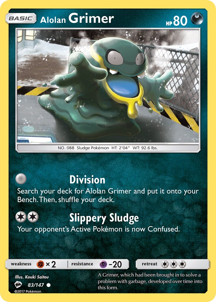 Alolan Grimer 083/147 — Burning Shadows (English Pokémon TCG card)