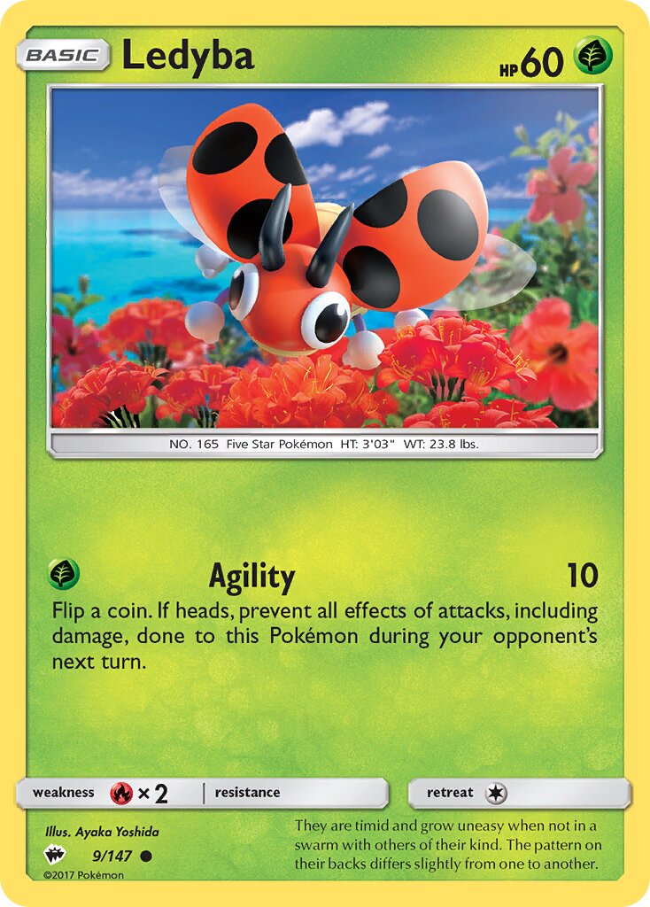 Ledyba 009/147 — Burning Shadows (English Pokémon TCG card)